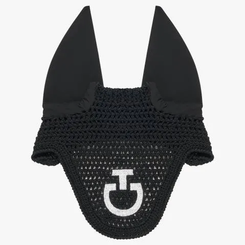 Rduction Bonnet anti-mouches crochet bleu marine - Cavalleria Toscana - Noir - Cheval