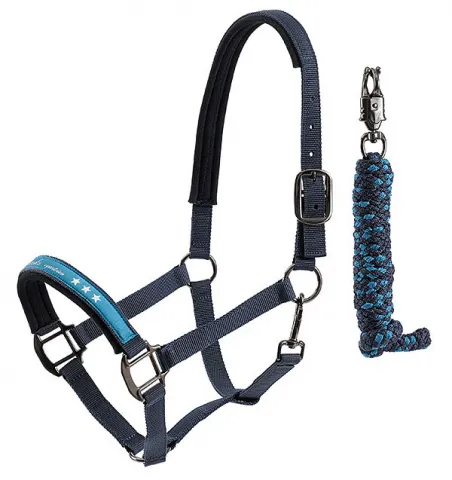 Licol et longe Milano - Spooks - Bleu marine - Cob Jusqu puisement Des Stocks