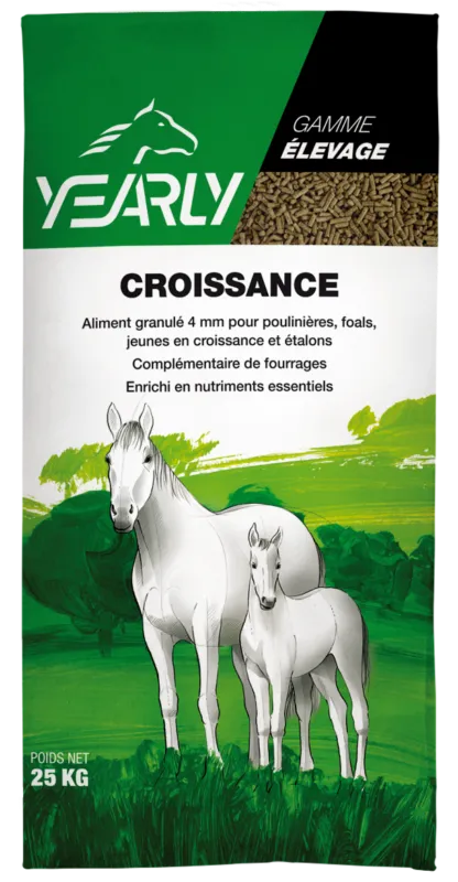 Aliment granul complmentaire Croissance 25kg YEARLY Vente Flash