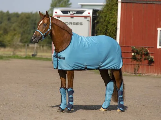 Prix Choc Couverture Amigo Jersey Rem - Horseware - polyester bross - MARINE - 5'9 / 125 CM