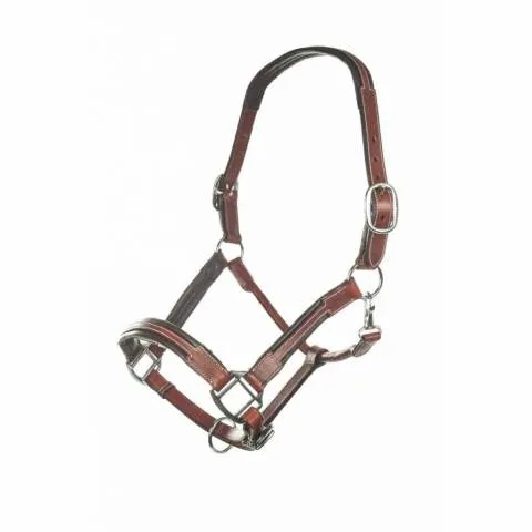 Commande En Gros Licol en cuir Soft - HKM - Cuir vachette, rembourr - Noir - Poney