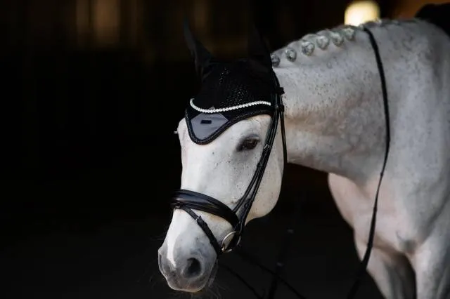 Jusqu puisement Des Stocks Bonnet anti-mouches Winter Shadow - Equestrian Stockholm - Gris - Cheval