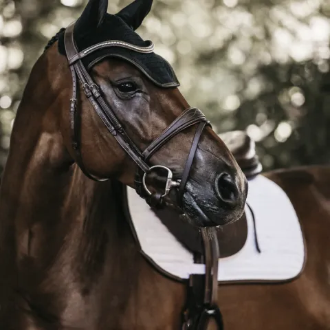 Vente Directe Bonnet Wellington Leather - Kentucky - Bleu Marine - Cheval