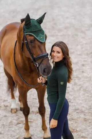 Bonnet anti-mouches FOREST GREEN - Equestrian Stockholm - Vert - Cheval Offre Exclusive