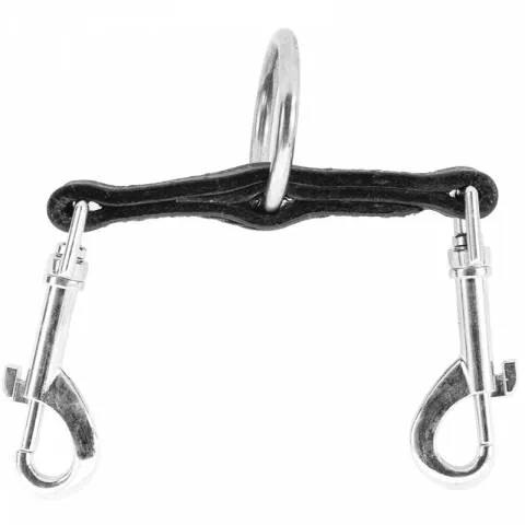 Accouple de longe de main cuir - PETITPAS - Bouclerie inox - Havane - Cuir Prix Bas