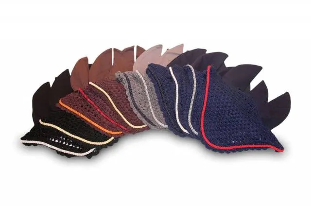 Certifi Bonnet oreilles - hfi - textile cheval - BRUN/BORDEAUX - FULL