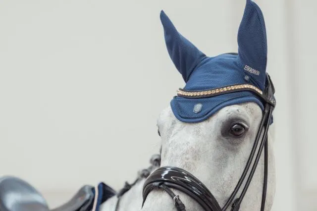 Bonnet anti-mouches DYNAIR MESH SPORT Heritage 2024 - Eskadron - True Blue - Cheval Expdition Rapide