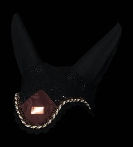 Bonnet anti-mouches Noir/Bronze 2.0 - Equito - Cheval Haute Qualit