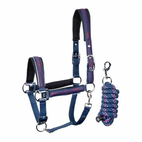Vente Flash Licol et longe Equestrian Society - Harrys Horse - Imprim intgral - bleu - cheval