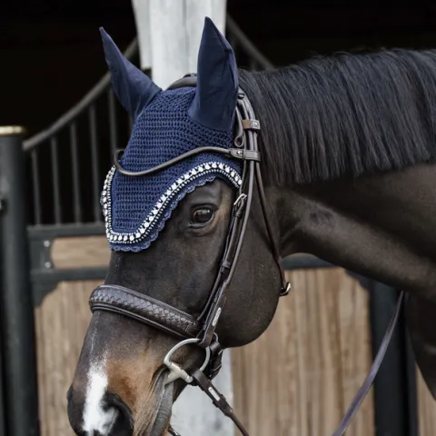 Bonnet Anti-Bruit Wellington Big Stone & Pearl Soundless - Kentucky - Noir - Cheval Paiement Scuris