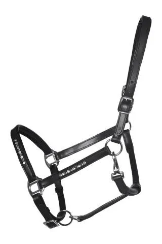 Licol en cuir Sparkle - HKM - Cuir de vachette avec pierres brillantes - Poney Super Prix