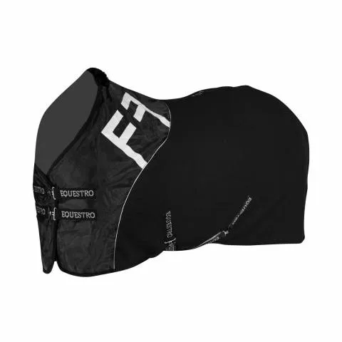 Dernire Chance Couverture en tissu gaufr Equestro - Noir/ Jaune - 125CM