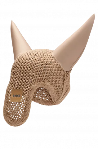 Bonnet anti-mouches Monochrome Camel – Boss Equestrian – Camel – Cheval Petit Prix