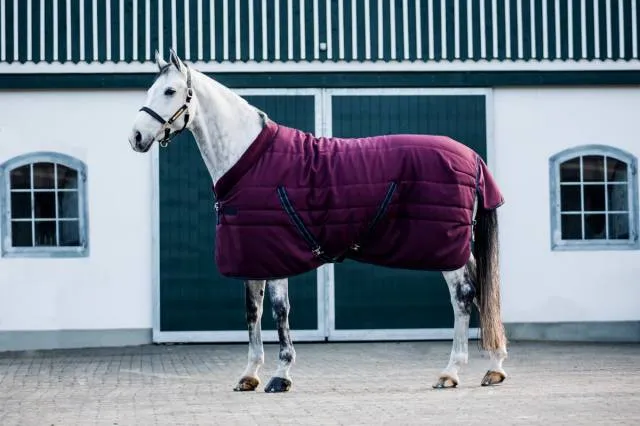 Couverture d'curie Rambo cosy stable 250g - Horseware - BORDEAUX/MARINE - 5'6 / 115 CM Offre Limite