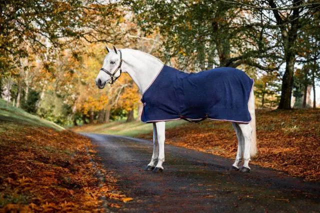Quantit Limite Couverture polaire horseware embossed jersey - horseware - polyester bross - IMPRIME MARINE - 6'3 / 140 CM