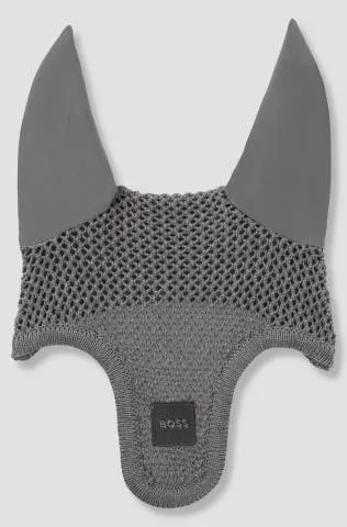 Bonnet anti-mouches Greymelange Gris - Boss Equestrian - Gris fonc - Cheval Usine Directe