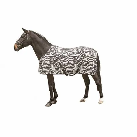 Jusqu puisement Des Stocks Couverture anti-mouches Zebra - HKM - Blanc/ Noir - 95CM