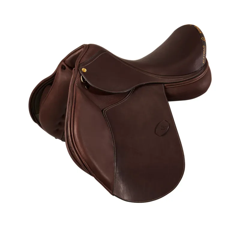 Selle mixte Bernini avec panneaux en laine Acavallo - 17,5" - Marron fonc Retour Gratuit