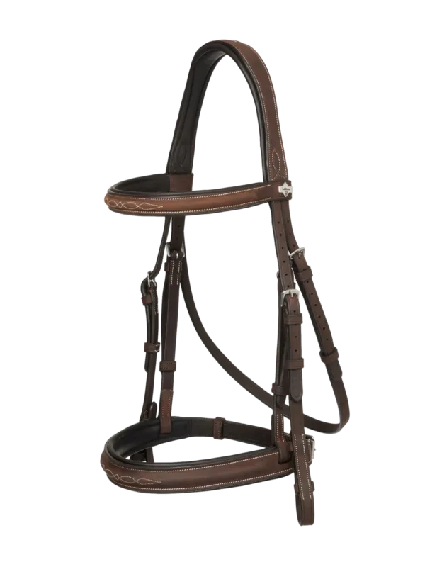 Bridon Hunter avec lacets LeMieux - Cob - Havane / argent Super Prix