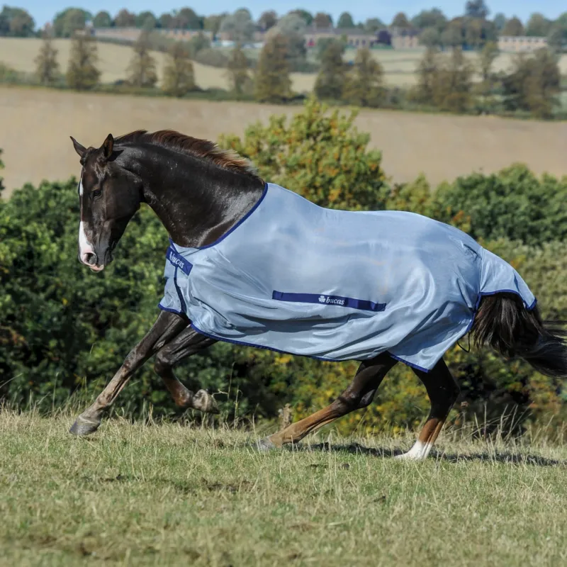 Authentique Couverture anti-mouches Bucas Buzz-Off Classic - 125 cm - Bleu