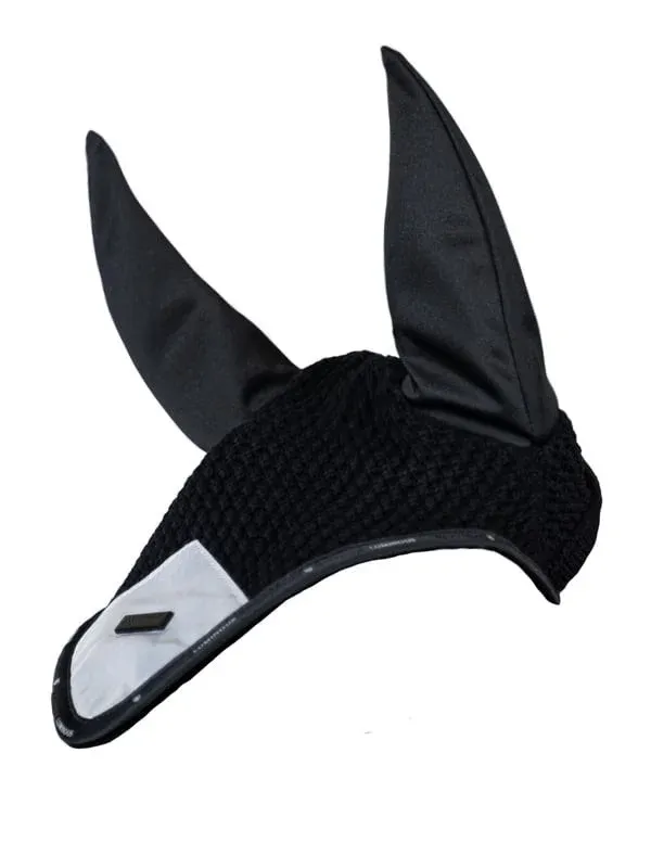 Bonnet anti-mouches Reflective Equestrian Stockholm lumineux - Cheval - Noir lumineux Super Prix