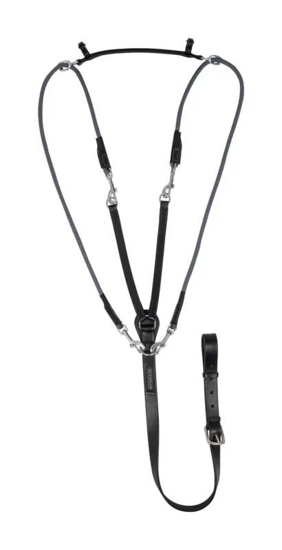 Haute Qualit Chambon en cuir de veau italien et nylon Acavallo - Cob - Noir