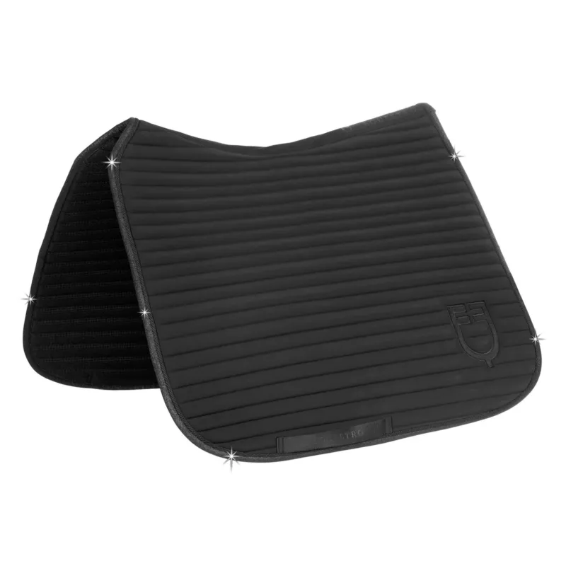 Tapis de dressage Equestro Universe Stripe - Cheval - Noir Promotion Saisonnire