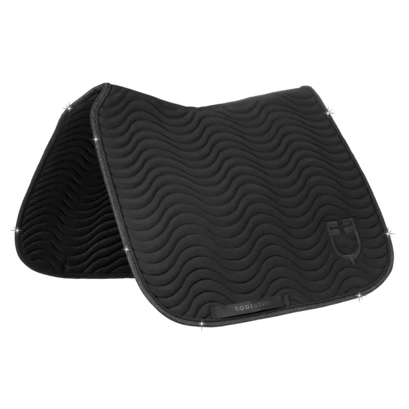 Vente Flash Tapis de dressage Equestro Universe Wave - Cheval - Noir
