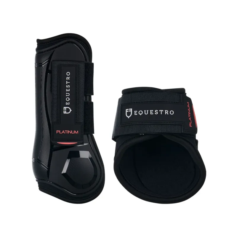 Dernier Modle Gutres et protge-boulets pour jeunes chevaux en TPU et noprne Equestro - Cob - Noir