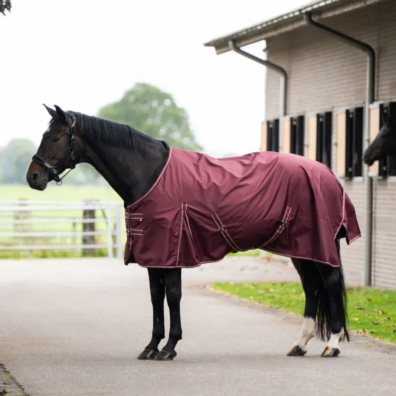 Certifi Couverture de paddock Imperial Riding Basic sans couvre-cou Fleece - 135 cm - Rouge profond