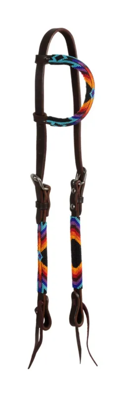 Bridon western Pools Serape one-ear perle huile - Marron fonc Populaire