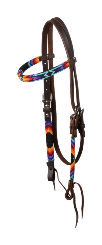 Bridon western Pools Serape perle huile - Marron fonc Meilleur Prix