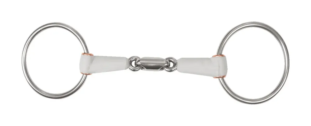 Certifi Mors de filet Beris double brisure anneau 7,5 cm - 125 mm - Medium