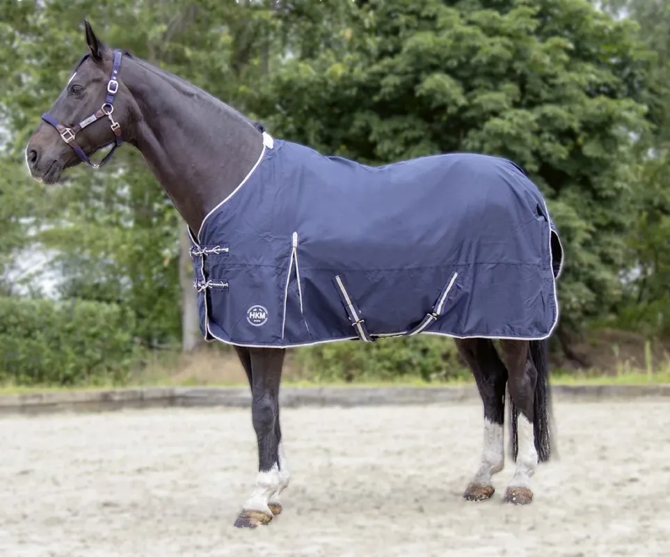 Paiement Scuris Couverture d'extrieur Eco Light doublure polaire HKM 600D - 75 cm - Bleu fonc