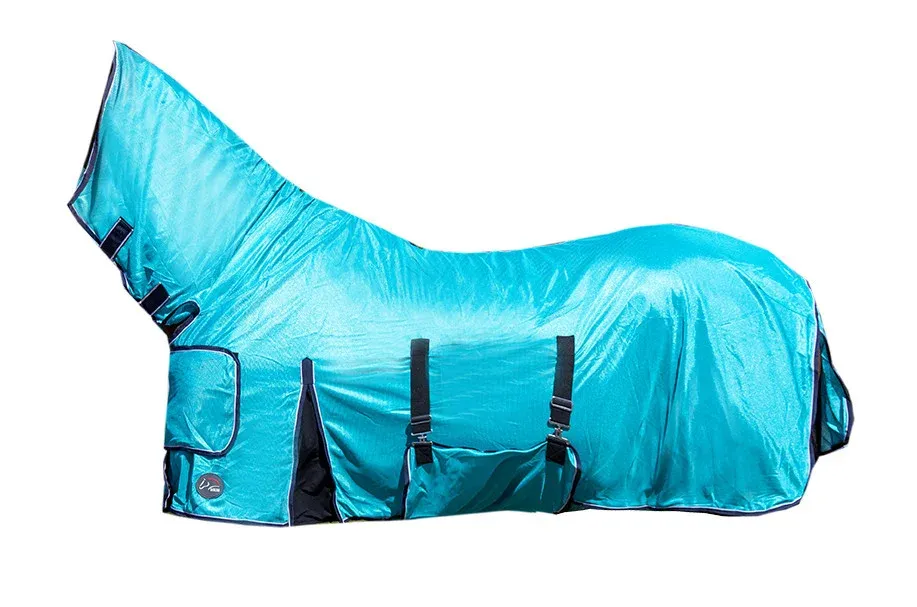 Super Prix Couverture anti-mouches Lissabon Style HKM - 155 cm - Bleu aqua