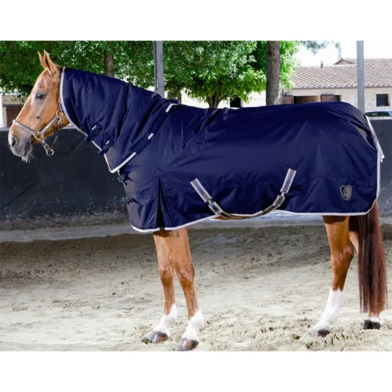 Couverture de paddock Tattini avec couvre-cou – 125 cm – Bleu Acheter Direct