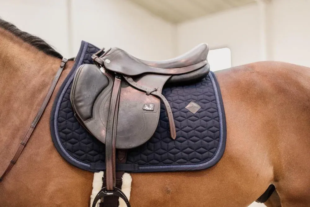 Tapis de selle Glitter Rope jumping Kentucky - Poney - Bleu marine Offre Du Jour