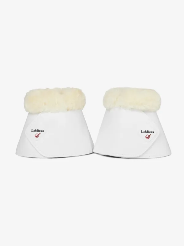 Cloches LeMieux Mouton et Simili-Cuir - 2XL - Blanc Acheter Direct