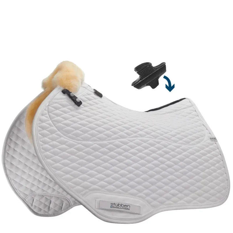 Tapis de saut d'obstacle Stbben peau d'agneau Streamline Close Contact - M - Blanc Promotion