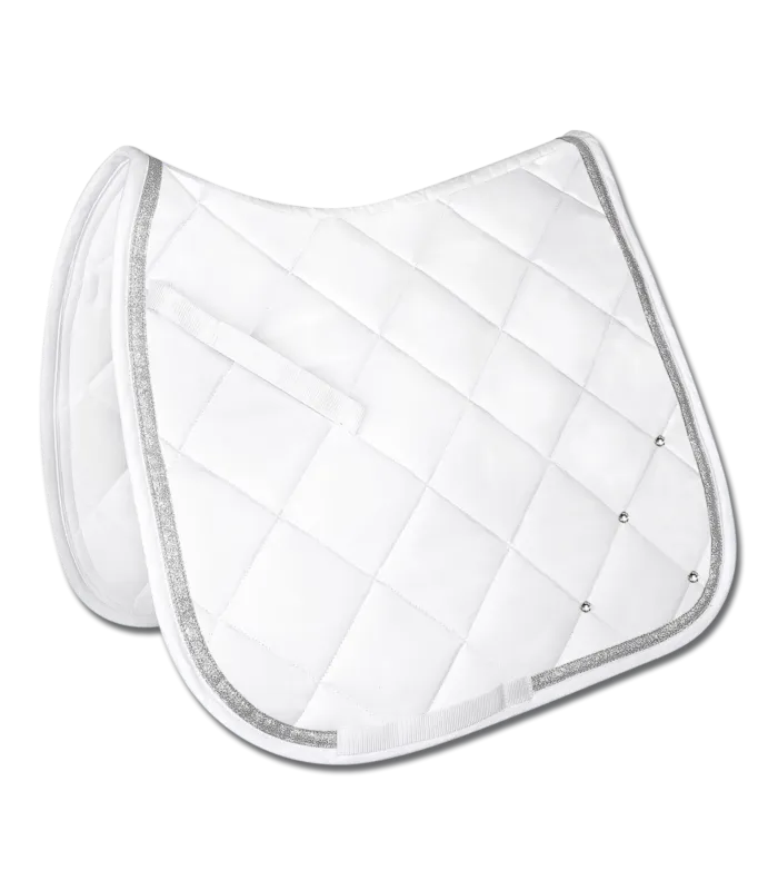 Commande En Gros Tapis de selle Waldhausen Competition - Dressage - Blanc / argent