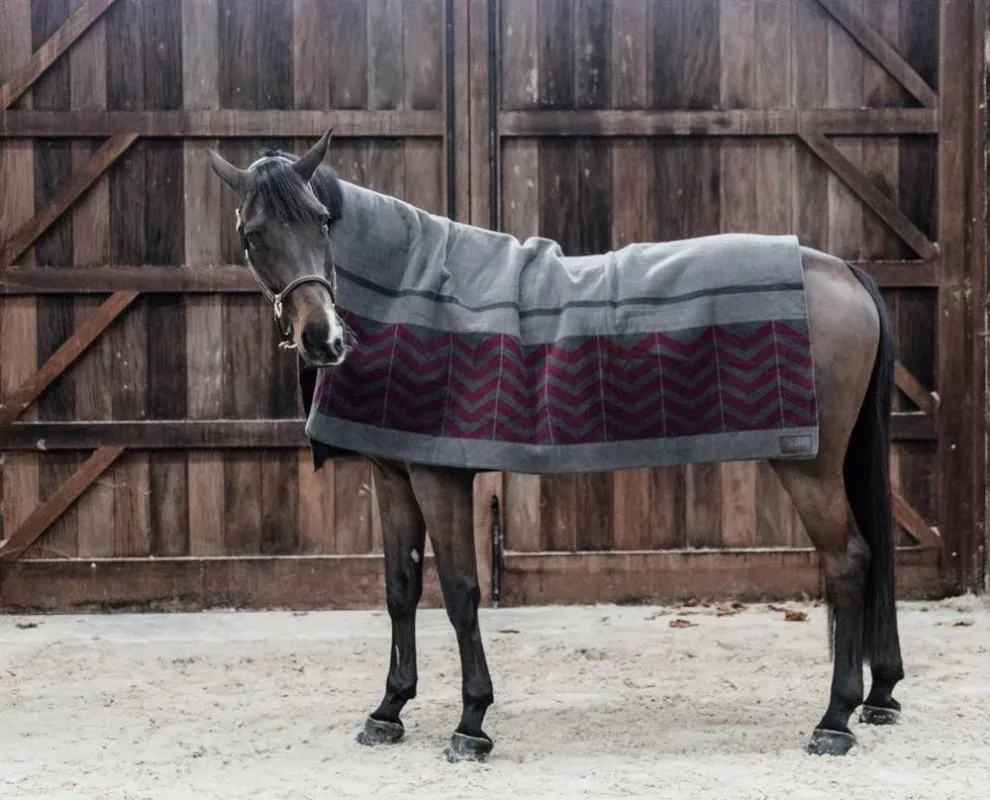Couverture Schante Carr Heavy Fishbone Kentucky - 140 x 160 cm - Bordeaux Nouvelle Collection