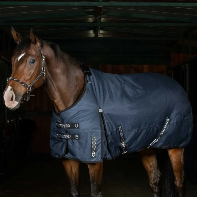 Nouvel Arrivage Couverture d'extrieur Equestro Nevada 250g tissu ripstop - 115 cm - Marine