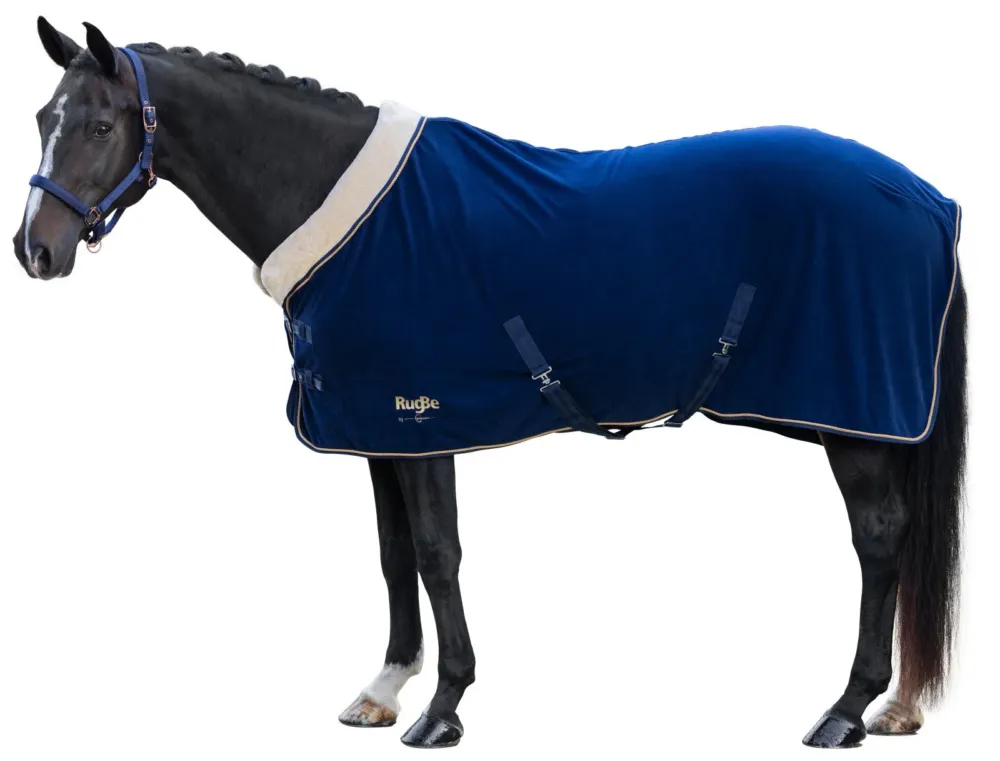 Offre Spciale Couverture polaire RugBe Royal Covalliero - 155 cm - Marine fonc
