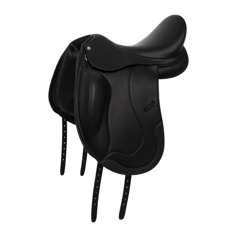 Commander Maintenant Selle de dressage en cuir doubl Equestro - 18" - Noir