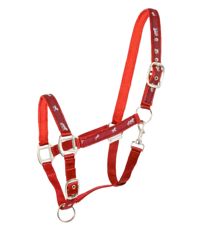 Licol Waldhausen dco Petits chevaux - Poney - Rouge Pas Cher