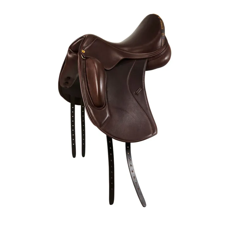 Commande En Gros Selle de dressage Leonardo avec panneaux en laine Acavallo - 17,5" - Marron fonc