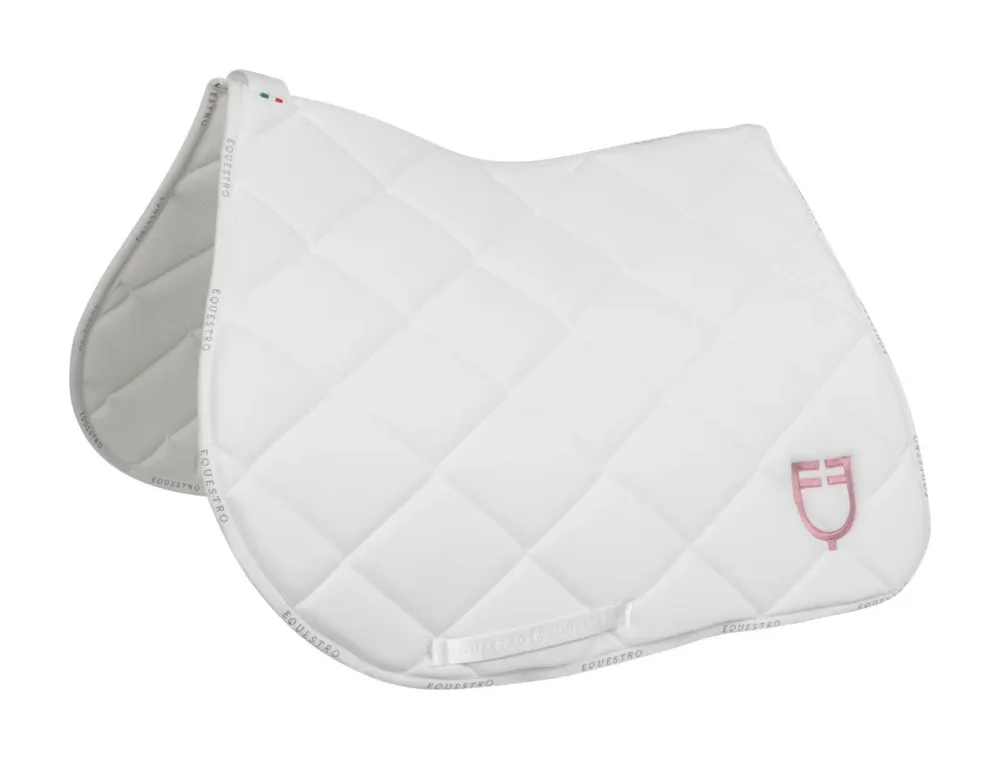 Seulement Aujourdhui Tapis de selle obstacle avec logo multicolore GP Equestro - Poney - Blanc / blanc / ballerine