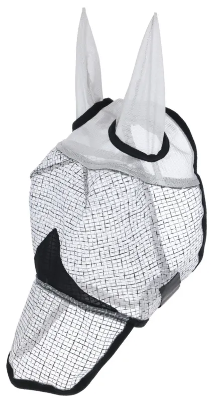 Livraison Express Masque anti-mouches Covalliero protection oreilles et naseaux - Cheval - Gris clair