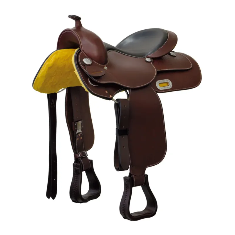 Bon March Selle western trail JJ Lakota - 15,5" - Marron
