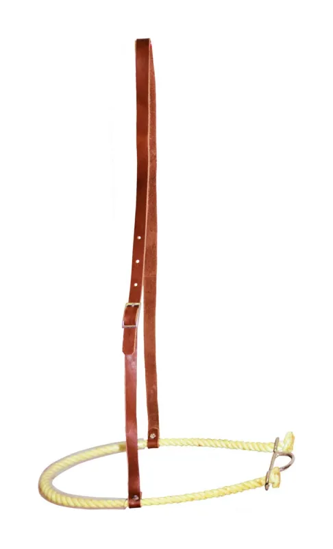 Noseband Pool's 555 en cuir avec rawhide - Naturel Super Prix